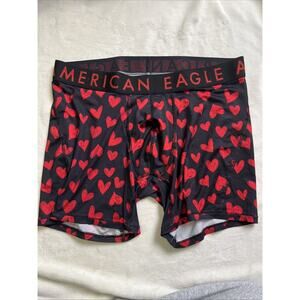 American Eagle Mens Flex Boxer Brief Sz Large Hearts/Valentines